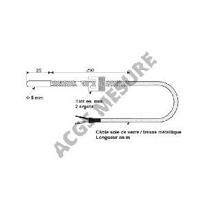 Embout Rond dia 5  + Baïonnette